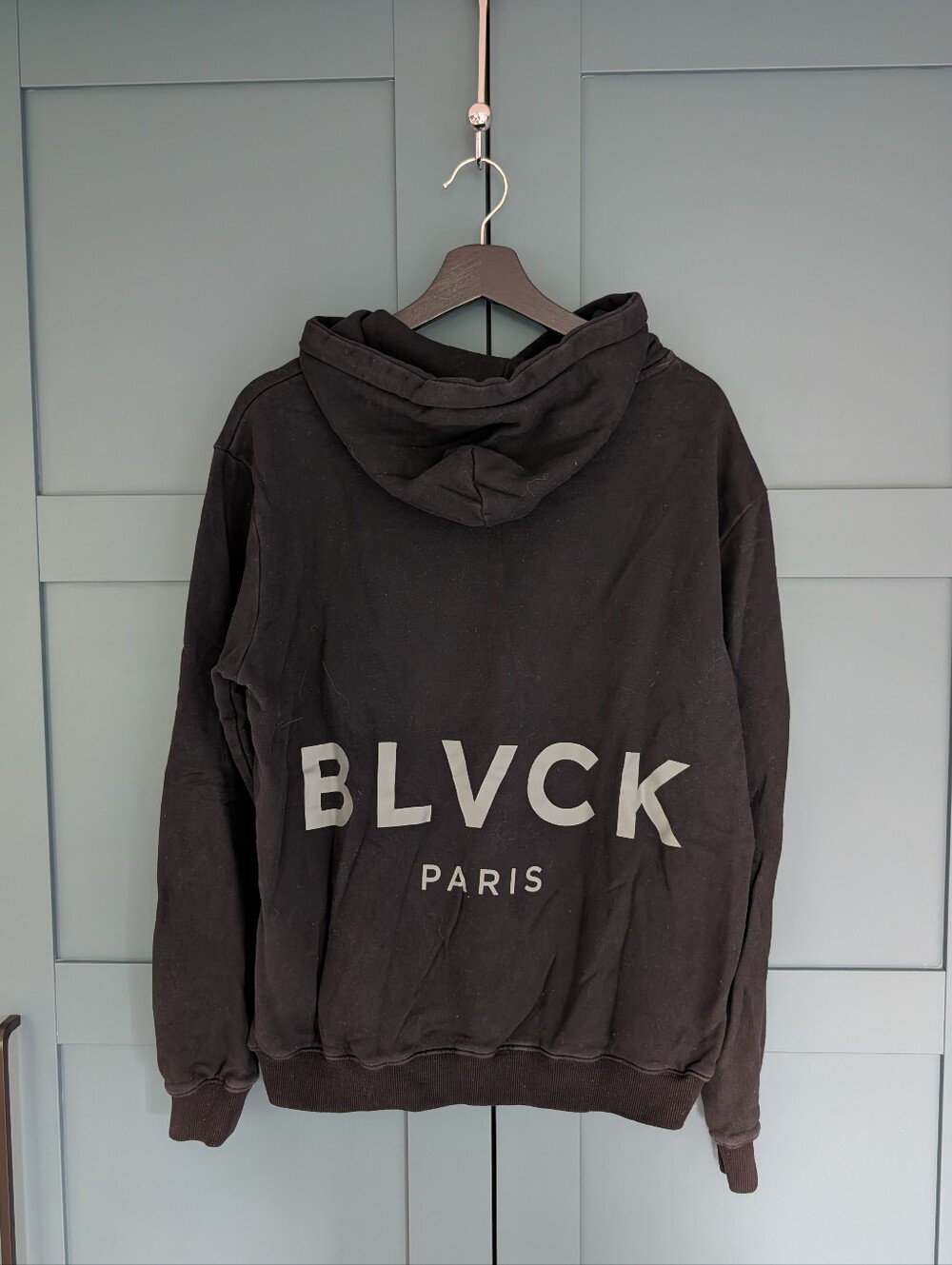 BLVCK Paris Black Pullover Hoodie | 100% French Terry | Unisex Size S